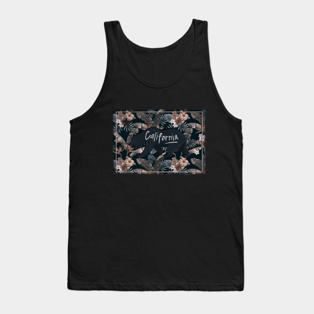 California bear floral Tank Top by fathurdavega